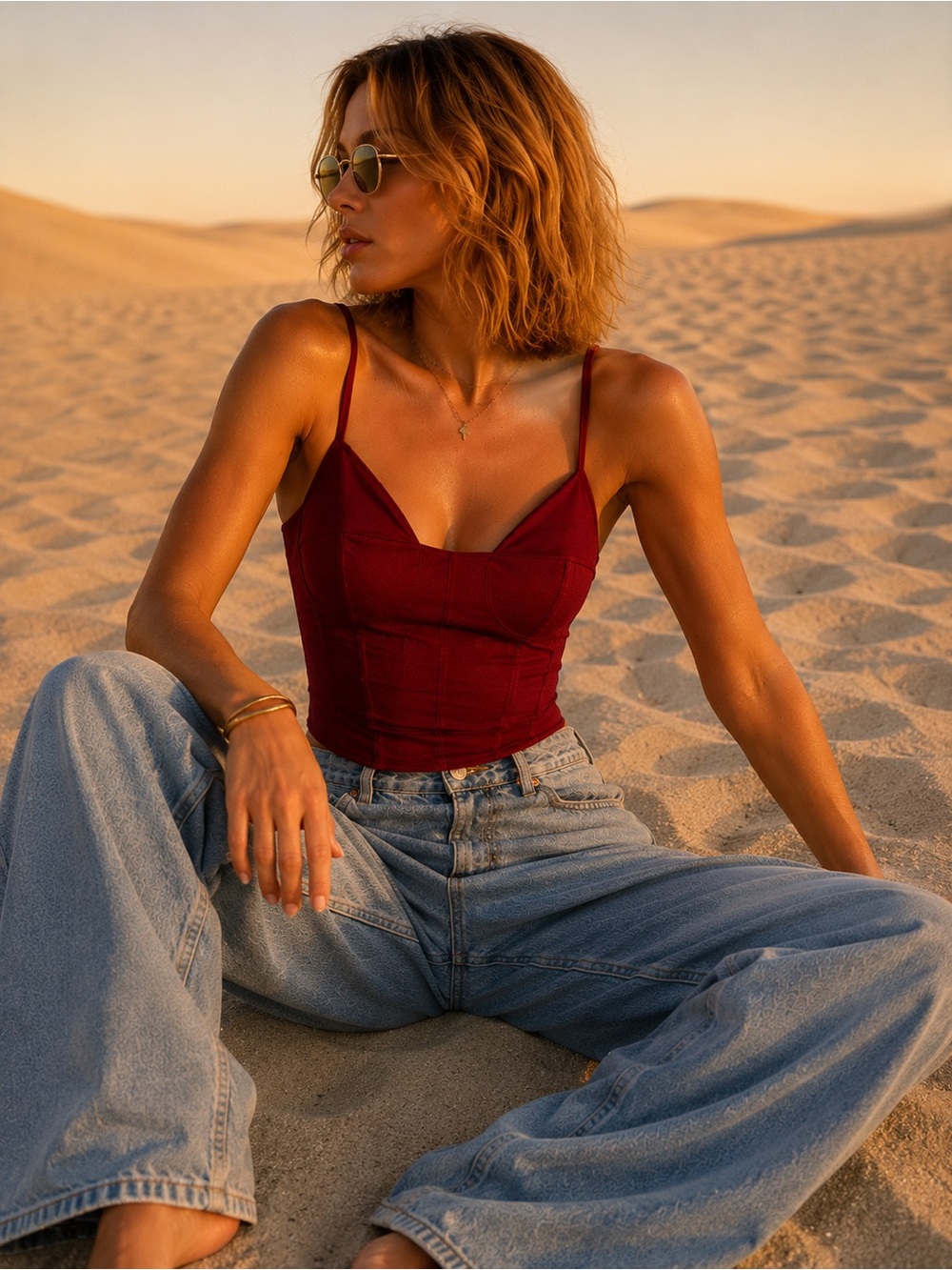 Missguided Burgundy Red Satin-Look Camisole Top